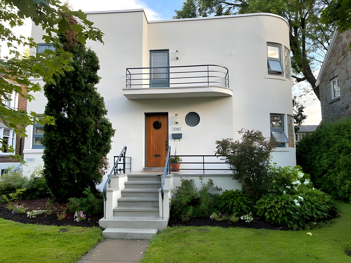 Maison Art-Déco enduit acrylique Montréal