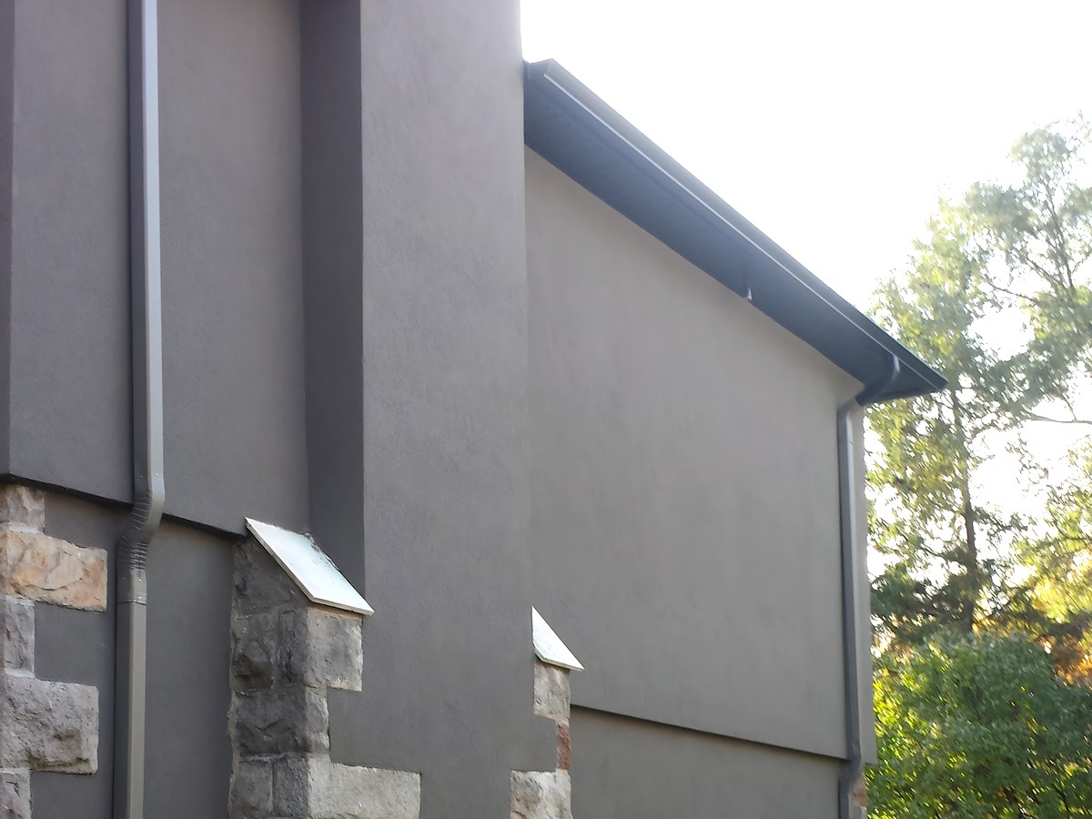 Façade gris pierre